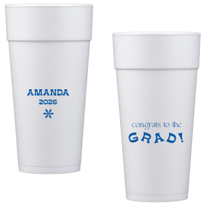 Celebrate the graduate with the Congrats To The Graduate Cup. Perfect for a graduation party, this can be personalized with the graduate's name and the date. This will add a unique element to your celebration!