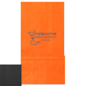 Personalized White Gift Bag with Shiny Turquoise Foil has a Whale graphic and is good for use in Animals, Birthday, Kid Birthday and Baby Shower themed parties and are a must-have for your next event—whatever the celebration!