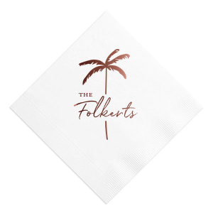 Feel the summer breeze with the Palm Tree Napkin! The stylish and high functional napkin is perfect for summer time party events, adding a bit of tropical flair to your good times.