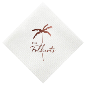Feel the summer breeze with the Palm Tree Napkin! The stylish and high functional napkin is perfect for summer time party events, adding a bit of tropical flair to your good times.