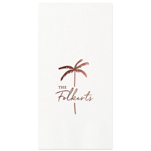 Feel the summer breeze with the Palm Tree Napkin! The stylish and high functional napkin is perfect for summer time party events, adding a bit of tropical flair to your good times.