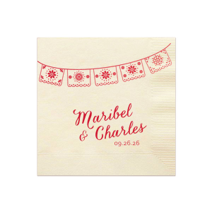 Choose a classic that is sure to please with the Name Celebration Napkin. featuring customizable names, the elegant design is perfect for anniversaries, house warmings of other special gatherings.