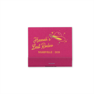 The Bachelorette Last Rodeo Matchbook will have your guests shouting "yee-haw!". Customize the matchbook in your choice of color and style to best match your unique party event.