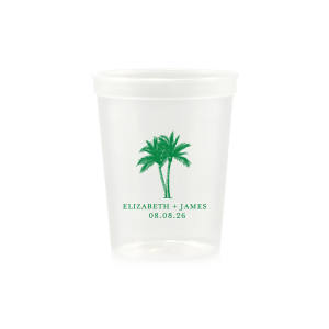 The Romantic Beach Vibes Cup is sure to turn your next party event into a summertime smash! Available in your choice of ink printed colors and customizable text, the party cup is easy to make your own.