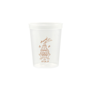 Enjoy a new spin on our classic design with the Champagne Tower Initials Cup. Featuring the initials of the couple alongside a fabulous champagne tower, the sleek cup can be personalized in your choice of ink colors to make it unique as yourself!