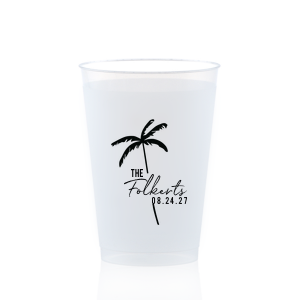 The Palm Tree Family Name Cup is an easy breezy choice for your next summertime party event. The sleek and stylish design features customizable text in the screen printed ink color of your choice. Fully functional while being highly stylish, the sturdy drinkware is perfect for family gatherings, weddings, or birthdays!