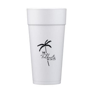 The Palm Tree Family Name Cup is an easy breezy choice for your next summertime party event. The sleek and stylish design features customizable text in the screen printed ink color of your choice. Fully functional while being highly stylish, the sturdy drinkware is perfect for family gatherings, weddings, or birthdays!