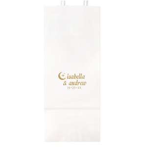 Shine bright with the Moon & Stars Couples Bag at your next special party event. Featuring customizable text in your choice of foil stamp colors and bag styles, easily personalize your design to best match your unique vibes!