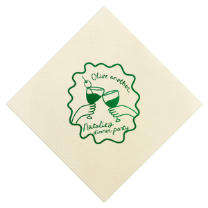 Keep the good times going with Olive Another Ribbon Frame Napkin. The party napkin is highly stylish while being fully functional for any party event in your life. Perfect for weddings, anniversaries, engagements and so much more!