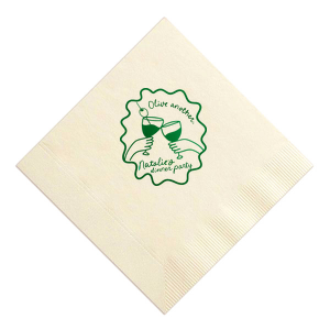 Keep the good times going with Olive Another Ribbon Frame Napkin. The party napkin is highly stylish while being fully functional for any party event in your life. Perfect for weddings, anniversaries, engagements and so much more!