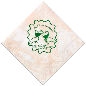 Keep the good times going with Olive Another Ribbon Frame Napkin. The party napkin is highly stylish while being fully functional for any party event in your life. Perfect for weddings, anniversaries, engagements and so much more!