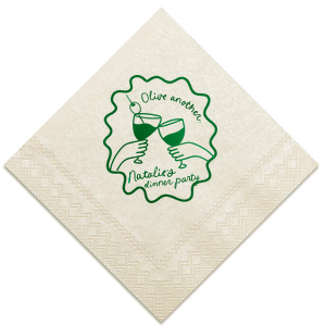 Keep the good times going with Olive Another Ribbon Frame Napkin. The party napkin is highly stylish while being fully functional for any party event in your life. Perfect for weddings, anniversaries, engagements and so much more!
