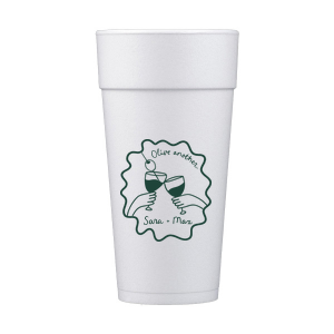 Celebrate one of a kind memories with the Olive Another Cheers Cup! The cheeky yet trendy design features a hand-drawn pair of cheersing glasses within a ribbon frame. Customize the design with your choice of text and foil stamp colors to best match your taste.