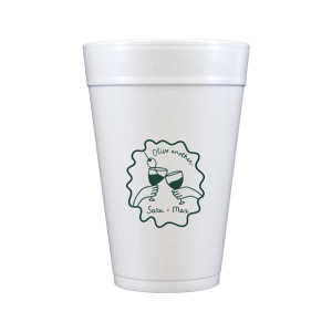 Celebrate one of a kind memories with the Olive Another Cheers Cup! The cheeky yet trendy design features a hand-drawn pair of cheersing glasses within a ribbon frame. Customize the design with your choice of text and foil stamp colors to best match your taste.