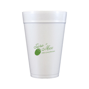The Olive You Forever Cup is perfect for celebrating your love with friends and family. The cheeky design is available in your choice of screen printed ink and cup colors. Along with customizable text, this unique drinkware is sure o be a hit at your next engagement, wedding, or anniversary party!