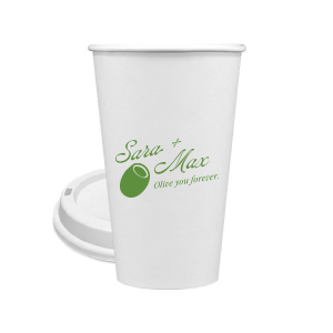 The Olive You Forever Cup is perfect for celebrating your love with friends and family. The cheeky design is available in your choice of screen printed ink and cup colors. Along with customizable text, this unique drinkware is sure o be a hit at your next engagement, wedding, or anniversary party!