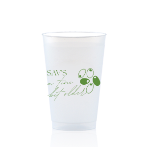 Celebrate another year with the A Tini Bit Older Birthday Cup. The devilishly clever design is customizable in the screen print ink color and cup style of your choice. 