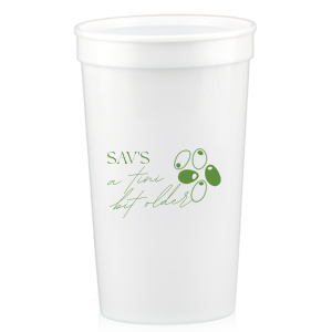 Celebrate another year with the A Tini Bit Older Birthday Cup. The devilishly clever design is customizable in the screen print ink color and cup style of your choice. 