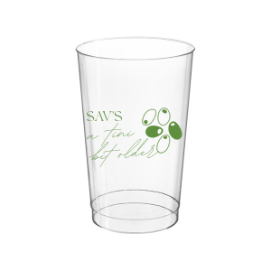Celebrate another year with the A Tini Bit Older Birthday Cup. The devilishly clever design is customizable in the screen print ink color and cup style of your choice. 