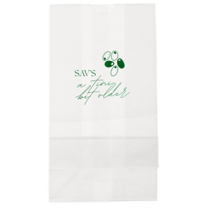 Create a lasting memento with the A Tini Bit Older Birthday Bag. Featuring customizable text in your choice of foil stamp and paper colors, the cheeky gift bag makes for a perfect sending home guests with treats and party favors.