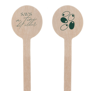 Stick with a classic with the A Tini Bit Older Birthday Stir Stick. Featuring customizable text in your choice of foil stamp colors, the funny stir stick makes for a perfect drinkware accessory. 