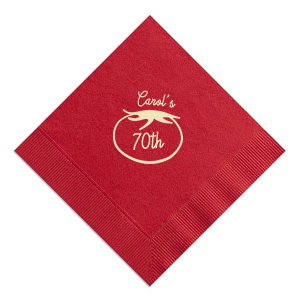 Show your ripeness with the Tomato Birthday Napkin. The botanical design is perfect for summer time garden birthdays, family dinners or any other celebratory occasion. Customize the design in your choice of colors, styles and text to make a design as unique as yourself.