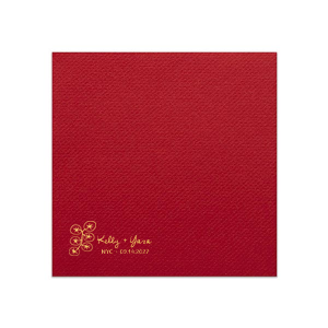 Stand out from the bunch with the Tomato Vine Couple Napkin. The hand drawn design features customizable text in the foil stamp color of your choice. Alongside a variety of napkin colors and styles, this design is perfect for personalizing summertime engagements, anniversaries, weddings or any other special occasion. 