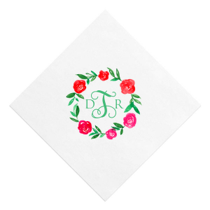 Personalized White Borderless Custom Photo Cocktail Napkin with Matte Spring Green Ink Digital Print Colors will make your guests swoon. Personalize your party's theme today.