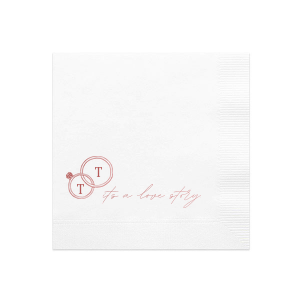The It's A Love Story Napkin will have your guests saying "Yes!" Commemorating the engagement of Taylor Swift and Travis Kelce, match your own special event with their whirlwind romance. Customize the text and style of napkin to best match your special events unique vibes!