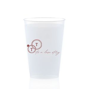 The It's A Love Story Cup will have your guests saying "Yes!" Commemorating the engagement of Taylor Swift and Travis Kelce, match your own special event with their whirlwind romance. Customize the text and style of cup to best match your special events unique vibes!