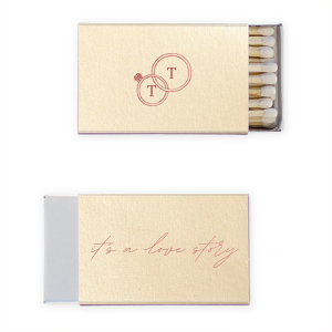 The It's A Love Story Matchbox will have your guests saying "Yes!" Commemorating the engagement of Taylor Swift and Travis Kelce, match your own special event with their whirlwind romance. Customize the text and style of matchbook to best match your special events unique vibes!