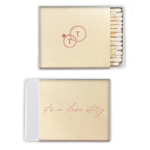 The It's A Love Story Matchbox will have your guests saying "Yes!" Commemorating the engagement of Taylor Swift and Travis Kelce, match your own special event with their whirlwind romance. Customize the text and style of matchbook to best match your special events unique vibes!