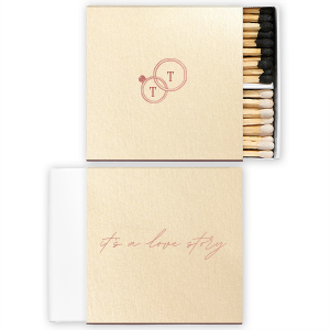 The It's A Love Story Matchbox will have your guests saying "Yes!" Commemorating the engagement of Taylor Swift and Travis Kelce, match your own special event with their whirlwind romance. Customize the text and style of matchbook to best match your special events unique vibes!