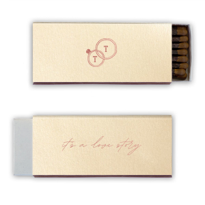 The It's A Love Story Matchbox will have your guests saying "Yes!" Commemorating the engagement of Taylor Swift and Travis Kelce, match your own special event with their whirlwind romance. Customize the text and style of matchbook to best match your special events unique vibes!
