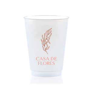 The Elegant Sea Plant Cup is perfect for home entertaining during sunny summer days. The colorful screen-printed design is customizable in your choice of text and colors to best match your next big house-party.