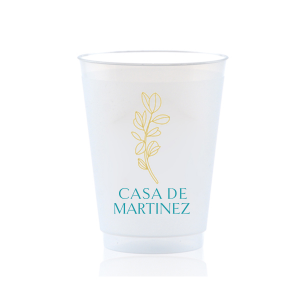 The Elegant House Plant Cup is perfect for home entertaining during sunny summer days. The colorful screen-printed design is customizable in your choice of text and colors to best match your next big house-party.