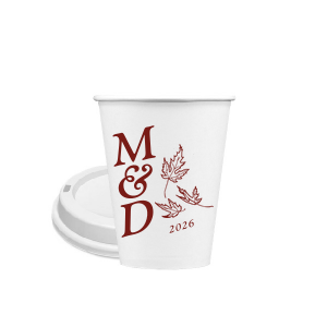 The ever-popular 16 oz Frost Flex Cup with Matte Dark Magenta Ink has a Three Leaves graphic and is good for use in Floral, Holiday, Thanksgiving themed parties and can be customized to complement every last detail of your party.