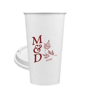 The ever-popular 16 oz Frost Flex Cup with Matte Dark Magenta Ink has a Three Leaves graphic and is good for use in Floral, Holiday, Thanksgiving themed parties and can be customized to complement every last detail of your party.