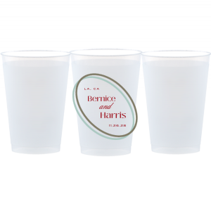 Bring a little color to your next special event with the Ringed Couples Names Full Color Cup! The full color cup features customizable text to best personalize the design. Featured in our Burgundy Wedding theme, match your special occasion with any number of stylish products to create a cohesive vision. 