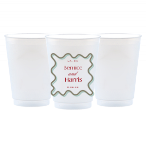 Bring a little color to your next special event with the Framed Couples Names Full Color Cup! The full color cup features customizable text to best personalize the design. Featured in our Burgundy Wedding theme, match your special occasion with any number of stylish products to create a cohesive vision. 