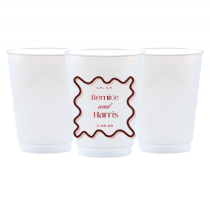 Bring a little color to your next special event with the Framed Couples Names Full Color Cup! The full color cup features customizable text to best personalize the design. Featured in our Burgundy Wedding theme, match your special occasion with any number of stylish products to create a cohesive vision. 