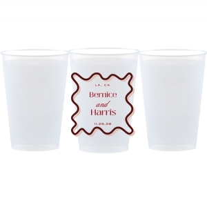 Bring a little color to your next special event with the Framed Couples Names Full Color Cup! The full color cup features customizable text to best personalize the design. Featured in our Burgundy Wedding theme, match your special occasion with any number of stylish products to create a cohesive vision. 