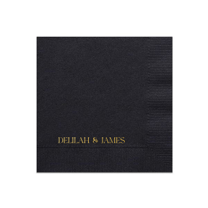 Bring an air of elegance to your next party event with the Deluxe Couples Name Napkin. Customize the text with your choice of color and napkin style to elevate your function to the next level. The napkin design is perfect for momentous weddings, important anniversaries or even cozy home entertainment. 