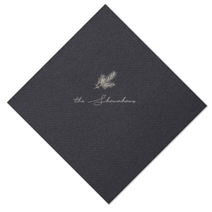 Spruce up your holiday this year with the Fir Family Name Napkin. The high quality napkins is easily personalized with your choice of text and colors, making your next festive function a sure hit!