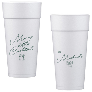 Add a touch of the holiday spirits to your next festive function with the Merry Little Cocktail Cup. Customize your choice of cup style with personalized text, giving your party drinkware a special touch like no other!