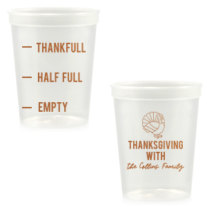 Delight friends and family this holiday season with the Funny Thankful Family Name Cup. The cheeky party cup is perfect for festive functions and home entertainment. Customize the design with personalized text, showcasing your family's name in your choice of one of our many colors!