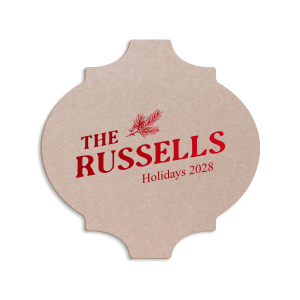 Spruce up your holiday this year with the Fir Family Name Coaster. The stylish yet functional coaster is easily customized with your choice of text, adding a personalized touch to your next holiday event.