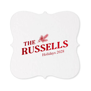 Spruce up your holiday this year with the Fir Family Name Coaster. The stylish yet functional coaster is easily customized with your choice of text, adding a personalized touch to your next holiday event.