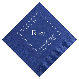 The So Done Graduation Napkin is perfect for celebrating the recent graduate in your life. The cheeky customizable design comes available in a wide selection of colors and styles to best match your special event's vibes.