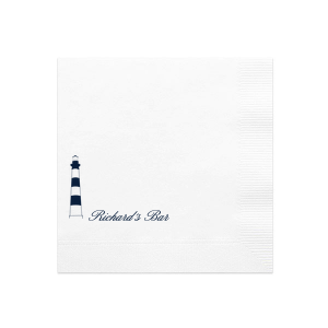Pair your next special event with the classic Lighthouse Napkin. Perfect for birthdays, retirement or home entertainment, the high quality napkin is available in your choice of foil stamp and fabric color. Easily customize your unique design to create a one of a kind memento. 